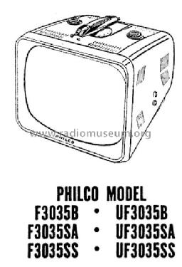 UF3035B Ch= 8H20U; Philco, Philadelphia (ID = 1154007) Television