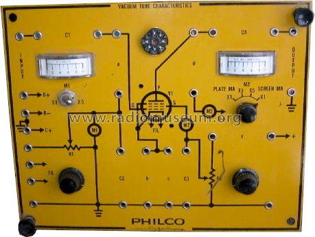 Vacuum Tube Characteristics ; Philco, Philadelphia (ID = 1161949) Equipment