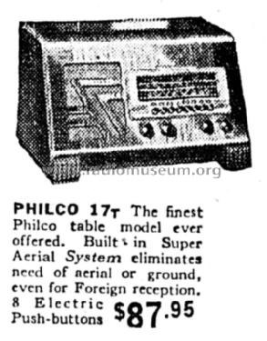 17T ; Philco Products Ltd. (ID = 1429448) Radio