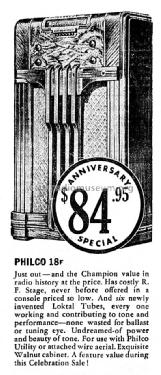 18F ; Philco Products Ltd. (ID = 1429469) Radio