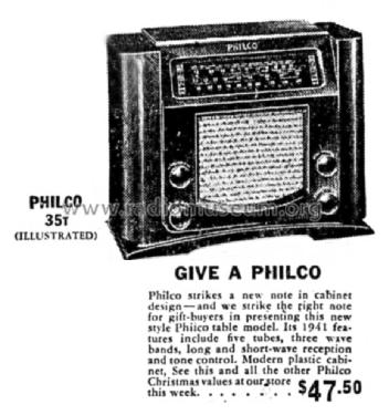 35T ; Philco Products Ltd. (ID = 1430656) Radio