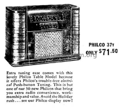 37T ; Philco Products Ltd. (ID = 1430660) Radio