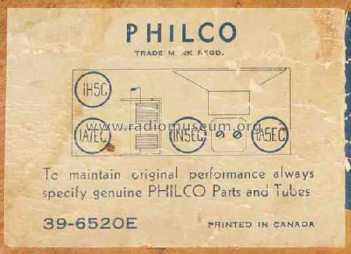 207 Code 121; Philco Products Ltd. (ID = 485253) Radio