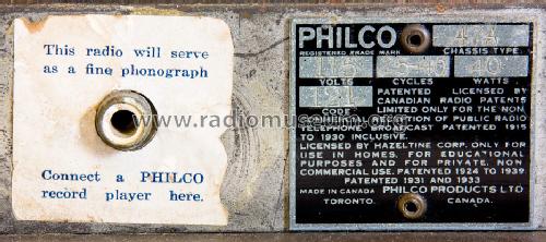 Ch= 47A, Code 121; Philco Products Ltd. (ID = 1659593) Radio