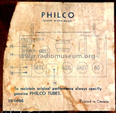 Ch= 47A, Code 121; Philco Products Ltd. (ID = 1659594) Radio