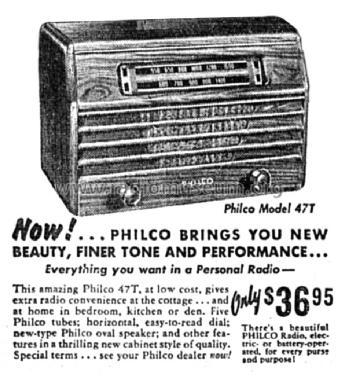 47T ; Philco Products Ltd. (ID = 1431228) Radio