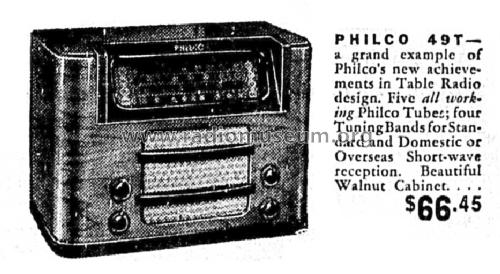 49T ; Philco Products Ltd. (ID = 1431211) Radio