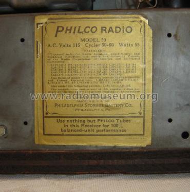 50 ; Philco Products Ltd. (ID = 1519616) Radio