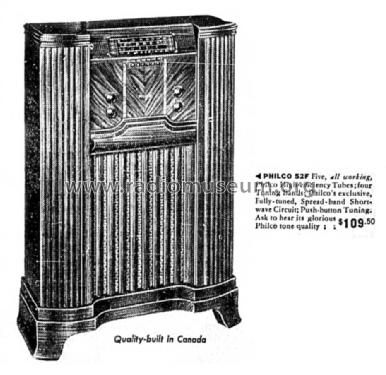 52F ; Philco Products Ltd. (ID = 1431231) Radio