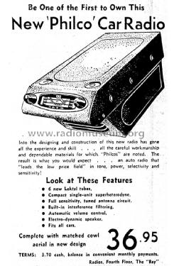 Car Radio ; Philco Products Ltd. (ID = 1429735) Car Radio