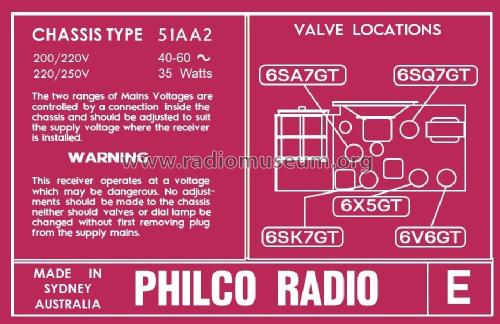 51AA2; Philco Radio & (ID = 2786918) Radio