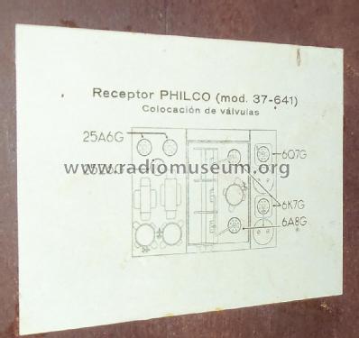 37-641 Ch= 37-641E Code 125; Philco Radio of (ID = 2654169) Radio