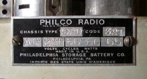 2620 EZ; Philco Radio & (ID = 1213530) Radio