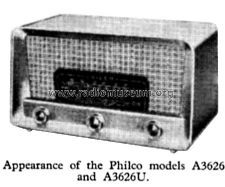 A3626; Philco Radio & (ID = 1536660) Radio