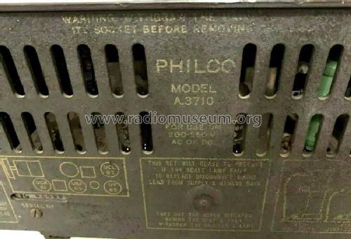 A3710; Philco Radio & (ID = 2688722) Radio