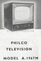 A.1967M; Philco Radio & (ID = 569911) Television