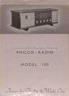Century 100; Philco Radio & (ID = 224752) Radio