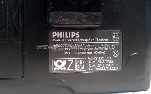 AM-FM Stereo Cassette Player AQ6507 /00; Philips Thailand; (ID = 1833431) Radio