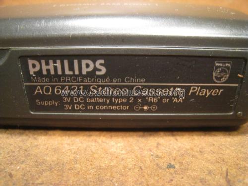 Stereo Cassette Player AQ6421 /00; Philips 飞利浦; (ID = 2034803) R-Player