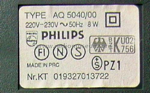 AQ5040 /00; Philips 飞利浦; (ID = 1835683) Radio