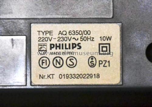 AQ 6350/00; Philips 飞利浦; (ID = 1973943) Reg-Riprod