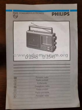 D2345; Philips 飞利浦; (ID = 2594019) Radio