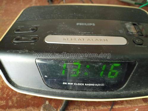 FM MW Clock Radio AJ3121 /05; Philips 飞利浦; (ID = 2975683) Radio