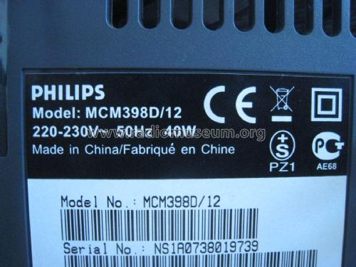 Micro Hifi-Fi System MCM398D /12; Philips 飞利浦; (ID = 2116825) Radio