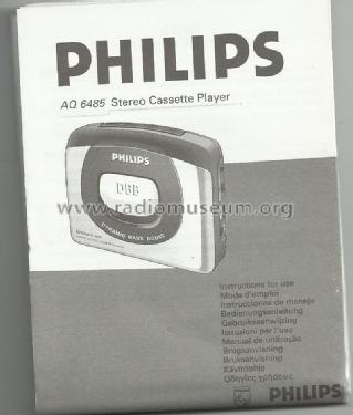 Stereo Cassette Player AQ6485; Philips 飞利浦; (ID = 1386530) Reg-Riprod