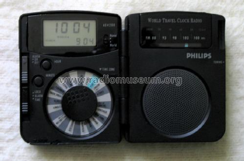 World Travel Clock Radio AE4200 /00 /20 /23; Philips 飞利浦; (ID = 1084781) Radio