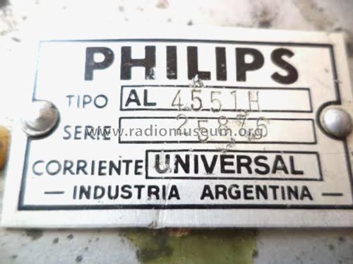 AL4551-H; Philips Argentina, (ID = 1586439) Radio
