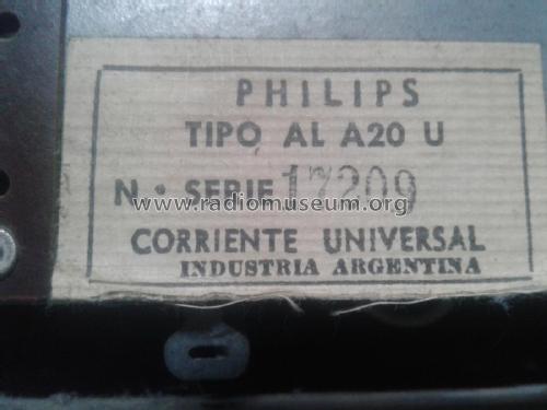 AL-A20U; Philips Argentina, (ID = 2423088) Radio