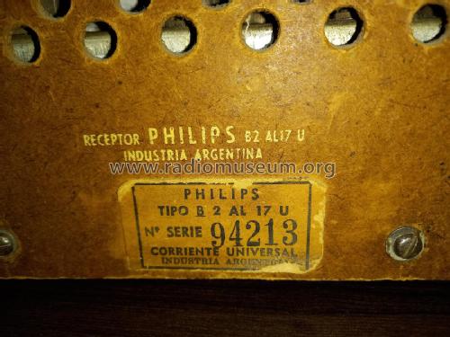 B2AL17U; Philips Argentina, (ID = 2684670) Radio