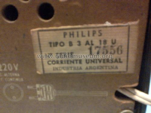 B3AL18U; Philips Argentina, (ID = 1249904) Radio