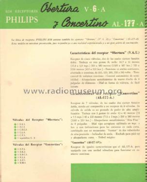 Obertura V6A; Philips Argentina, (ID = 825730) Radio