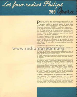Opera 769; Philips Argentina, (ID = 828978) Radio