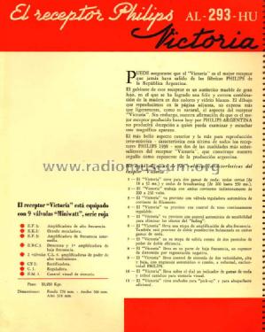 Victoria AL293-HU; Philips Argentina, (ID = 826358) Radio