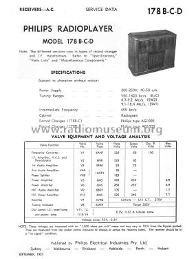 178B; Philips Australia (ID = 2770753) Radio