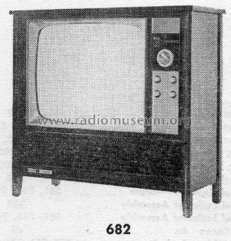 De-Luxe Consolette T25 T682 Ch= 82; Philips Australia (ID = 1182552) Television