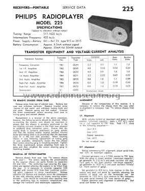 All Transistor 225; Philips Australia (ID = 2747423) Radio