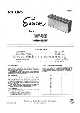 Cosmopolitan 8 RL300 ; Philips Australia (ID = 2749916) Radio