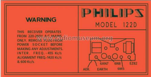 Jubilee 4 122D; Philips Australia (ID = 2786927) Radio