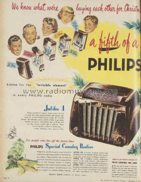 Jubilee 4 130A; Philips Australia (ID = 2152922) Radio