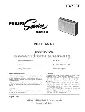 Popmaster L1WZ33T; Philips Australia (ID = 2749180) Radio