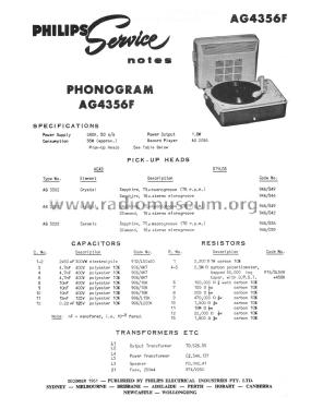 Riviera AG4356F; Philips Australia (ID = 2777421) R-Player