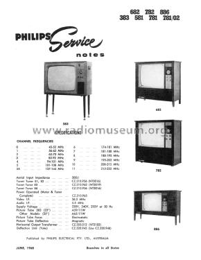 De-Luxe Consolette T25 T682 Ch= 82; Philips Australia (ID = 2407337) Television