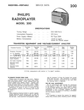 Transistor 'Town and Country' 200; Philips Australia (ID = 2747422) Radio