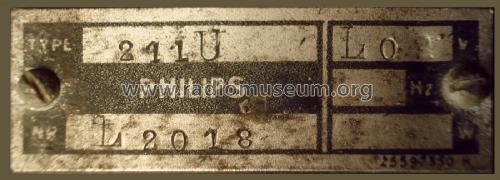 211U; Philips Belgium (ID = 2571974) Radio