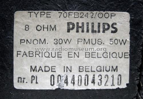 70FB242 /00P; Philips Belgium (ID = 2068190) Speaker-P