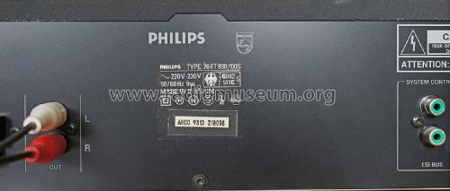 900 Series Digital Synthesized Stereo RDS Tuner 70FT930 /00S; Philips Belgium (ID = 1982075) Radio